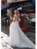 Silver Lace Wedding Dress With Lace Jacket